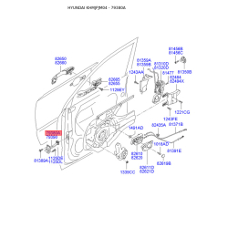 Фіксатор дверей лівий 79380-2E000 Mobis