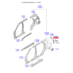 Боковина права 71540-2B200 Mobis