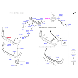 Бампер верхній 86640-D3000 Mobis