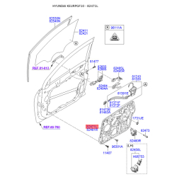 Подъемное устройство для окон левое 82471-3S001 Mobis