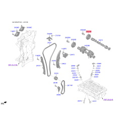 Шестерня, розподільний вал 24370-2E020 Mobis