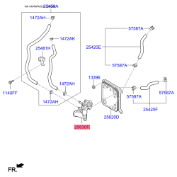 Термостат, масляное охлаждение 25630-E6000 Mobis