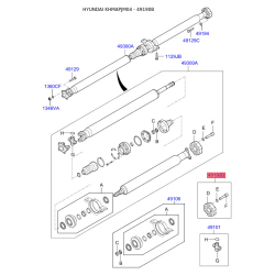 Підшипник проміжний карданного валу 49190-2EA00 Mobis