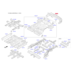 Лонжерон пола багажника 65910-2W000 Mobis