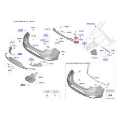 Кронштейн, буфер левый 86641-F2AB0 Mobis