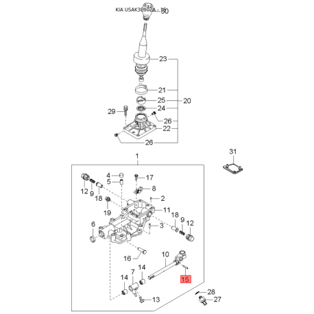 Облицювання / захисна накладка, буфер праве 86582-3E010 Mobis - 865823E010 - схема з каталогу 15, USAK3E002A 865823E010