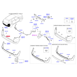 Бампер верхній 86640-D7000 Mobis