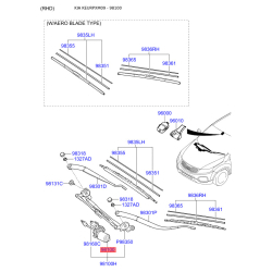 Двигун склоочисника 98110-2P000 Mobis
