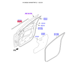 Облицювання / захисна накладка, двері праве 82220-2S000 Mobis