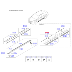 Молдинг порога, бампера и крыла передний левый 87711-3K510 Mobis