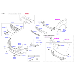 Молдинг порога, бампера и крыла верхний 86355-3S700 Mobis