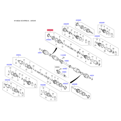 Полуось (приводной вал) правая 49501-2W080 Mobis