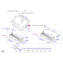 Накладка угловая наружного зеркала (на кузов) левая 86180-D3000 Mobis