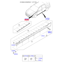 Молдинг порога, бампера и крыла правый 87772-C1500 Mobis