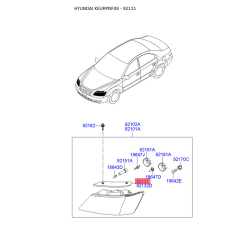 Крепление фары, освещение левое 92197-3K500 Mobis