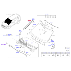 Молдинг (уплотнитель) лобового стекла правый 86132-C5000 Mobis