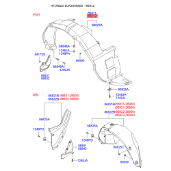 Обшивка (подкрылок), колесная ниша правая 86812-26000 Mobis
