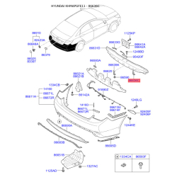 Кронштейн, буфер нижний 86636-3S000 Mobis