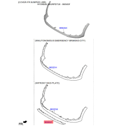 Накладка бампера нижняя (губа) 86565-D7500 Mobis