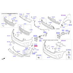 Кронштейн, буфер правый 86554-C5500 Mobis