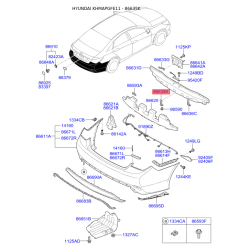 Кронштейн, буфер нижний 86635-3S000 Mobis