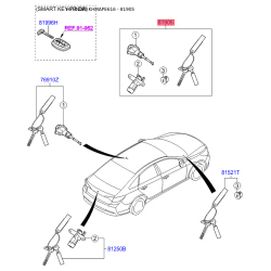 Замок (циліндр) запалювання з ключами 81905-C1000 Mobis