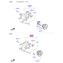 Кулак задній правий 52720-2P200 Mobis