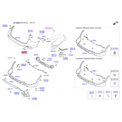 Заглушка бампера ліва верхня 86673-2W500 Mobis