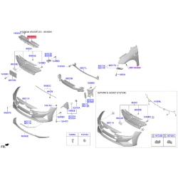 Решітка радіатора верхня 86360-F2AA0 Mobis