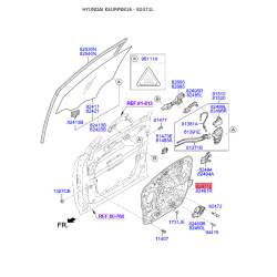 Подъемное устройство для окон левое 82471-2W010 Mobis