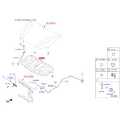Шумоізоляція (теплоізоляція) капота 81125-F2000 Mobis