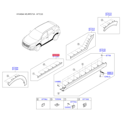 Обшивка порога ліва 87721-D7000 Mobis