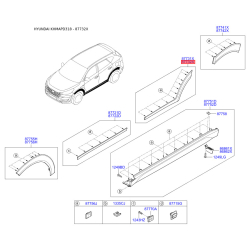 Обшивка порога права 87732-D3000CA Mobis