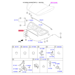 Уплотнитель капота 86435-2S000 Mobis