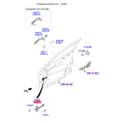 Петля бічних дверей права 79390-F2000 Mobis
