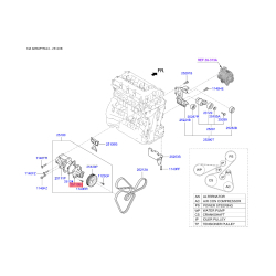 Помпа (насос водяной) 25110-2G400 Mobis
