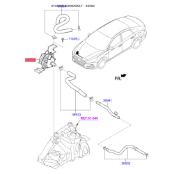 Помпа (насос водяной) системы охлаждения тяговой аккумуляторной батареи и комплекующие 36910-3D600 M