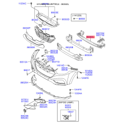 Решітка радіатора нижня 86560-2S300 Mobis
