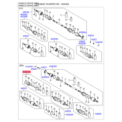Чехол полуоси (пыльник) приводного вала 49509-1E000 Mobis