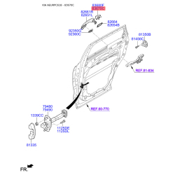 Система керування ручки дверей ліва 83652-C5010 Mobis