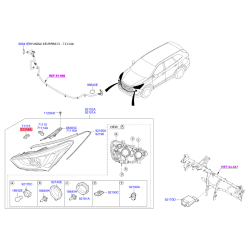 Крепление фары правое 92141-2W000 Mobis