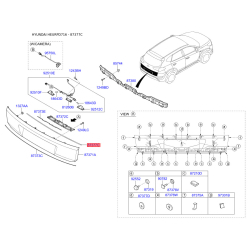 Кріплення обшивки багажника 87315-D3000 Mobis