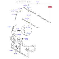 Шумоизоляция (теплоизоляция) капота левая 86432-2E000 Mobis