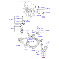 Подушка двигуна 21830-3K350 Mobis