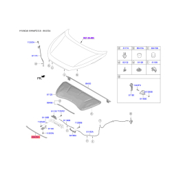 Ущільнювач капота 86435-D3000 Mobis