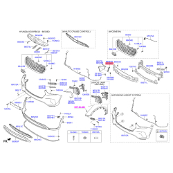 Повітропровід у бампері правий 86588-B8AA0 Mobis
