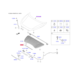 Ущільнювач капота 86437-D3000 Mobis