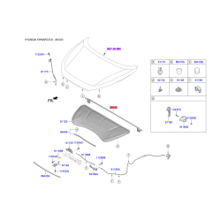 Шумоізоляція (теплоізоляція) капота 86430-D3000 Mobis