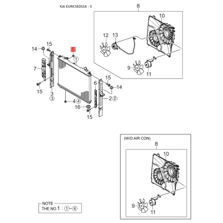 Электродвигатель отопителя 97109-3E000 Mobis - 971093E000 - схема с каталога 5, EURK3E002A 971093E000