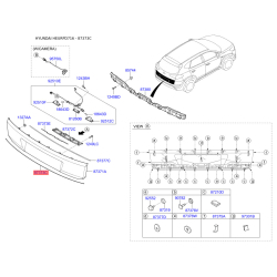 Кронштейн щитка номерного знака 87373-D3000 Mobis